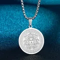 Ancient Greek Medusa Necklace for Women Men Greek Mythology Godess Medusa Gorgon Jewelry Stainless