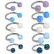 1pcs G23 Titanium Opal Ball Internally Threaded Circular Barbell Horseshoe Ring Septum Nose Lip Ear