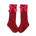 Cotton Knee Socks for Girls Big Bow Knee High Long Socks for Kids do not slip Princess Children's