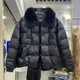 2023 New Winter Autumn Fashion Women Duck Down Jacket Loose Vintage Parka Outerwear Fox Fur Collar