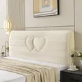 All-inclusive Velvet Quilted Bed Head Cover Short Plush Dustproof Headboard Cover Queen King Size