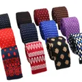 New Fashion Men's Knitted Tie Print Floral Flower Skinny Narrow Slim Knit Warm Neck For Men Woven