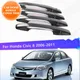 For Honda Civic 8 2006 2007 2008 2009 2010 Chrome Car Door Handle Cover Trim Carbon Fiber