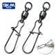 Fishing Snap Swivels Duo Lock Ball Bearing Swivel Snap Stainless Steel Fishing Accessories Fast Snap