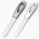 2 Pieces Stainless Steel Nail Files Double Sided Nail Files Anti-slip Handle Grit Diamond Fingernail