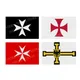 Knights Team Flag 3X5FT 90X150CM Custom Banner Brass Metal Holes Grommets Knights Malta Templar