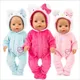 40- 43cm New Born Baby Doll Clothes Pink Unicorn Kitty Outfit for 17 Inch Baby Bona Doll Rompers