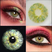 Uyaai Farb kontaktlinsen für Augen Mode grüne Linsen Monet lila Augen Kontaktlinsen graue