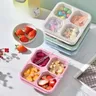 4 Cells Salad Container for Lunch Kids Reusable Food Prep Containers Lunchable Kids Snack Container