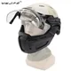 VULPO New Tactical FAST Helmet Half Face Mask Hunting Airsoft CS Game Paintball Mask Helmet