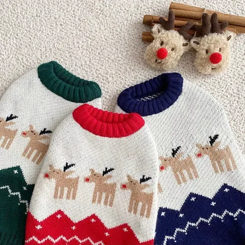 Pet Gestrickte Weihnachten Pullover Herbst und Winter Kleidung Weihnachten Teddybär Malteser Hund
