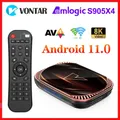 VONTAR X4 Amlogic S905X4 Android 11 0 TV Box 4GB 32GB 64GB 128GB Set Top Box 1000M Dual Wifi AV1 8K