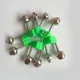 10/20/30pcs Green Rod Tip Clamp Fishing Pole Fish Bite Lure Alarm Alert Twin Bell Ring Clip Fishing