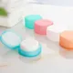 Travel Portable Soap Box Square Plastic Box Soap Dish Storage Bathroom Supplies Solid Color Durable