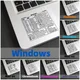 Windows PC Reference Keyboard Shortcut Sticker Adhesive For Macbook Shortcut PC Computer Reference