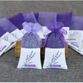 25pcs Lavender Sachet Bag Empty Lavender Bags Fragrance Pouch Floral Printing Fragrance Pouch