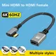 Mini HDMI to HDMI adapter Cable 4K@60Hz HDMI2.0 18Gbps 3D male to Female converter for Laptop