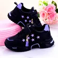 Spring Girls' Sports Shoes Leather Waterproof Children's Leisure Student Running Shoes Kids Sneakers