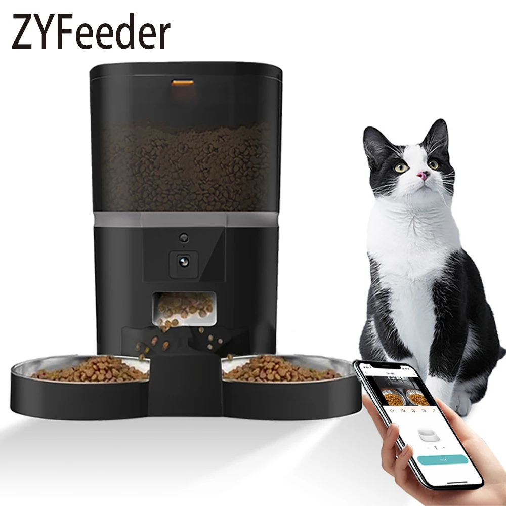4l automatische Katzen fütterung Smart Pet Feeder für Katzen kleine Hunde Futtersp ender mit Kamera Recorder Timing quantitative Doppels ch üssel