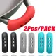 2Pcs Silicone Pot Handles Cover Anti-scalding Heat-resistant Pot Ear Clip Non-slip Casserole Pan