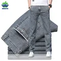 2024 Stretch Skinny Jeans Men Fashion Casual Slim Fit Denim Designer Elastic Pants Grey Brand