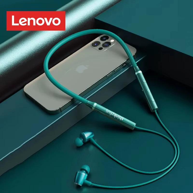 Lenovo he05x ⅱ bluetooth 5,0 halsband kopfhörer drahtlose ohrhörer magnetischer halsband kopfhörer wasserdichtes sport headset mit mikrofon Image
