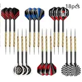 18PCS Steel Tip Darts Professional Metal Darts Dart Metal Tip Set Dart Board Metal Darts 14G