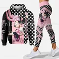 2023 Disney Minnie 3D Hoodie Women's Hoodie Suit Minnie Yoga Pants Sweatpants Fashion Sports Suit