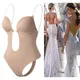 Invisible Shaper Bra Sexy Bodysuit Corset Backless Deep V-Neck U Plunge Thong Waist Trainer Clear