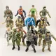 3/8/15/20pcs Warrior Elite Force 1:18 Military Action Figure Toys 10cm Movable Terrorist SWAT Team