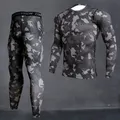 Men's Camouflage Thermal Underwear Set Long Johns Winter Thermal Underwear Base Layer Men Sports