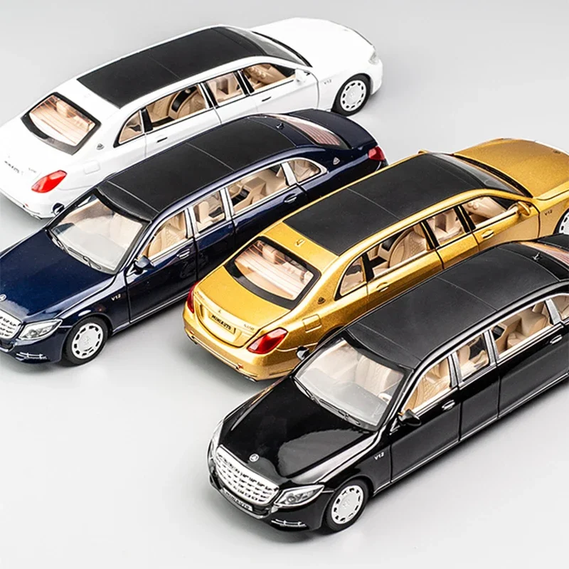 1:32Mercedes-Benz Maybach S650 Legierung Auto Modell kinder Spielzeug Auto Sechs-Tür Extended Version Simulation Auto Modell Sammlung Geschenk Image