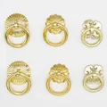 Vintage Ring Handle European Antique Gold Cabinet Door Knocker Wardrobe Drawer Jewelry box Small