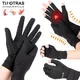 1 Pairs Arthritis Gloves Anti Arthritis Therapy Compression Gloves Copper Infused Half Finger Glove