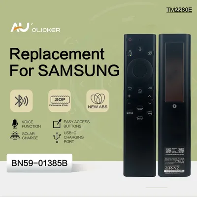 BN59-01385B ersatz BN59-01385A solar sprach fernbedienung für samsung smart tvs kompatibel mit neo qled kristall uhd serie Image