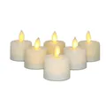 Dancing Flame Moving Wick Tea Lights With Warm White Flickering Light Battery Operated Electronic