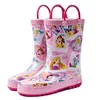 Neue Disney Taschentuch rosa Mädchen Prinzessin Kinder Regens tiefel Jungen Wassers chuhe Übers chuhe Eltern Schuhe gefrorene Stiefel