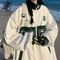 Frühling koreanische Mode Uni Jacke Männer Frauen Patchwork Wind breaker Brief druck Mäntel Mode