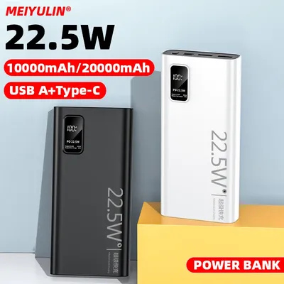 20000 mAh Power Bank mit großer Kapazität, 10000 mAh, 22,5 W, USB C, schnelles Aufladen, externer Hilfsakku für iPhone 15 14 Samsung Xiaomi
