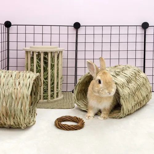 Bunny Gras Tunnel Woven für Kleine Tiere Hamster Nest Kauen Spielzeug Ruhen Spielen Spielzeug für