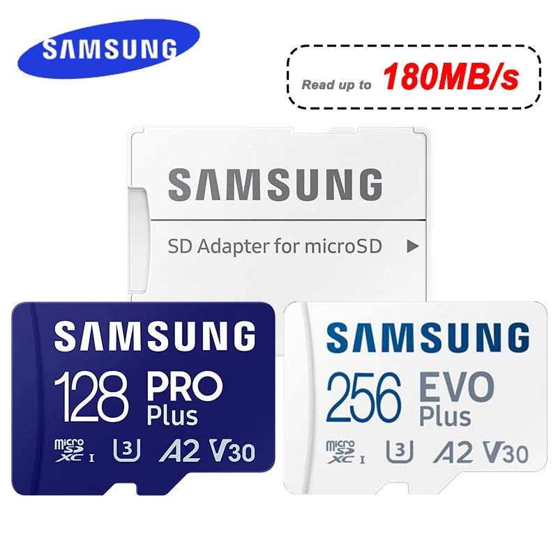 Samsung evo plus micro sd karte 128gb 64gb 512gb 256gb speicher karte sd u1 u3 4k micro sd pro plus flash microsd tf karte für telefon Image