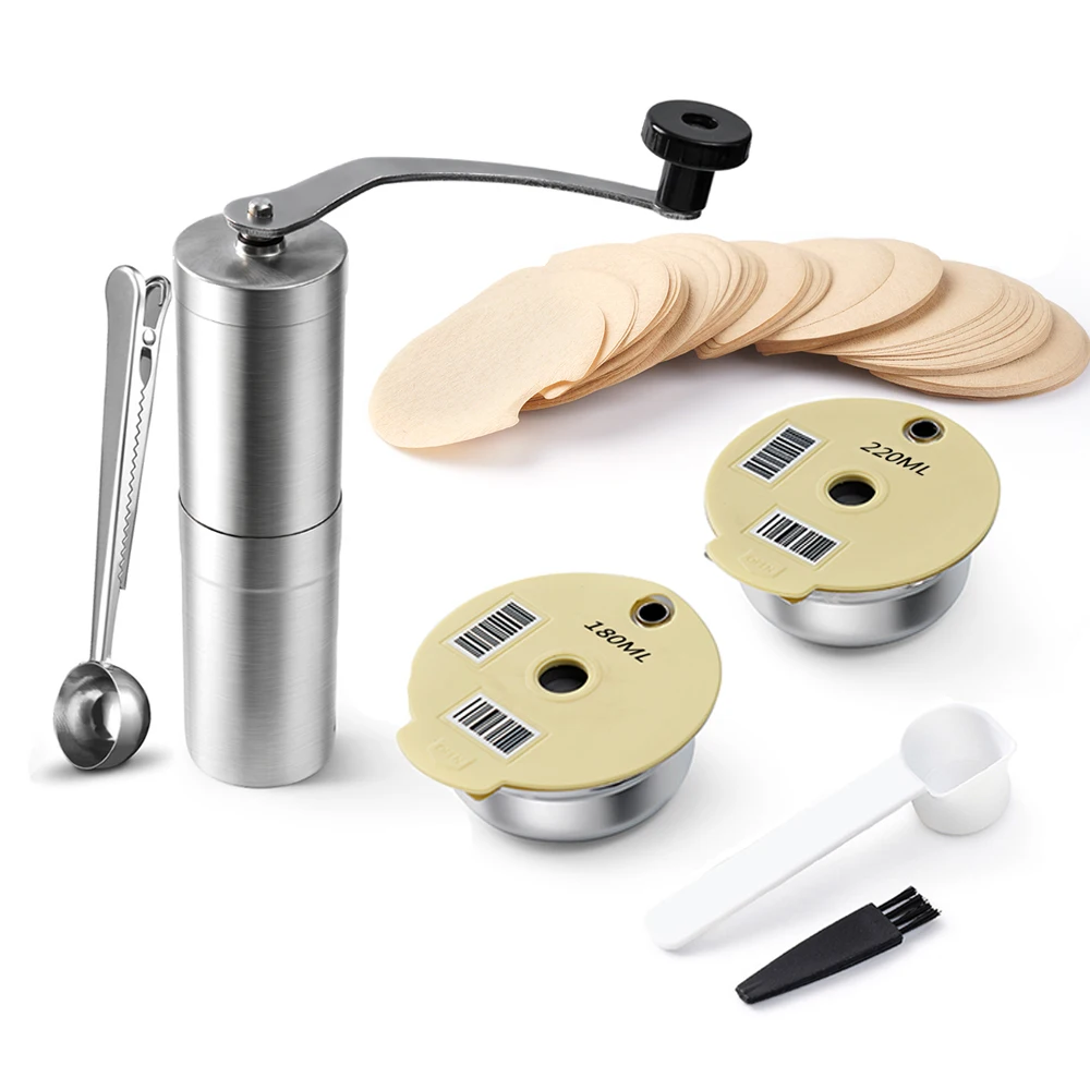 60/180/200/220ML Edelstahl Wiederverwendbare Kapsel Pod Für Bosch Tassimo Kaffeemaschine Espresso Kaffeemaschine Zubehör Filter Image