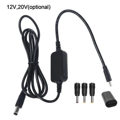 USB C Typ C PD zu 12V 20V 2.5/3.5/4.0/5,5mm Conveter Adapter kabel für Wifi Router Laptop LED Licht Image