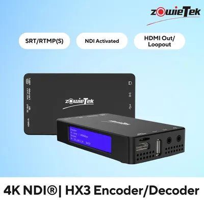 Zowietek 4K HDMI Video Live Stream Encoder/Decoder, UVC In/Out, NDI | HX3-Konverter/Player, Image