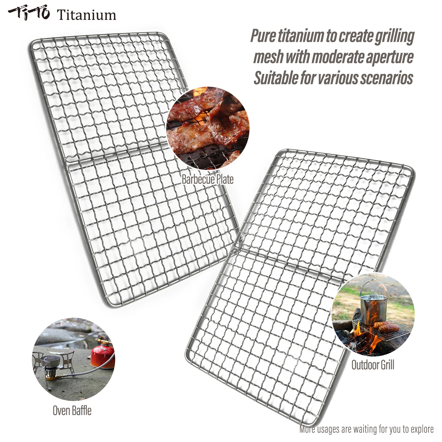 TiTo Titan BBQ Grill Lagerfeuer Bushcraft Überleben Grill Carbon Ofen Gas Grill Outdoor Camping Strand Picknick Kochen Werkzeuge Image