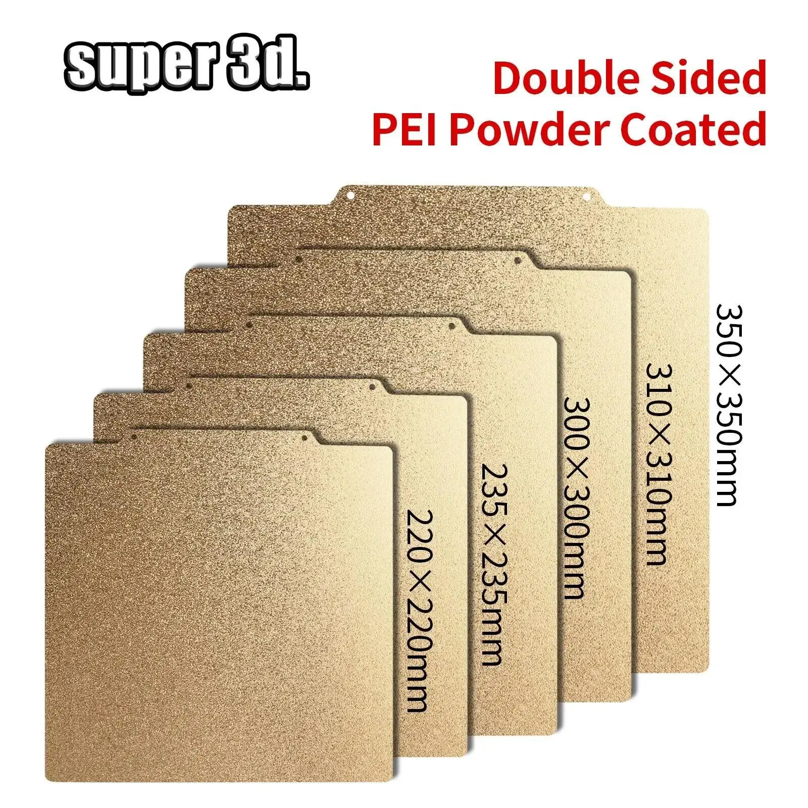 Magnetisches PEI-Pulverblech 235/250/310/350/220 mm doppelseitiges Federstahlblech strukturiert für Ender 3 CR10 P1P SW-X1 Bauplatte Image