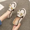 Schuhe für Frau 2024 Round Toe Damen Sommerschuhe Kawaii Mokassins Wohnungen niedlich flach grün stilvoll schick und elegant Schuh 39 e