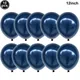 10 stücke Chrom Royal Blau Luftballons Doppel-Layered Chrome Metallic Latex Luftballons für Parteien