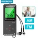 Tasche Radio AM FM Mini Radio Led-anzeige mit Schrittzähler Kopfhörer Digital Tuning Tragbare Sport
