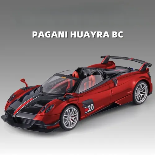 Spielzeug auto Modell im Maßstab 1/18 Pagani Huayra BC Legierung Druckguss Sportwagen mit Sound